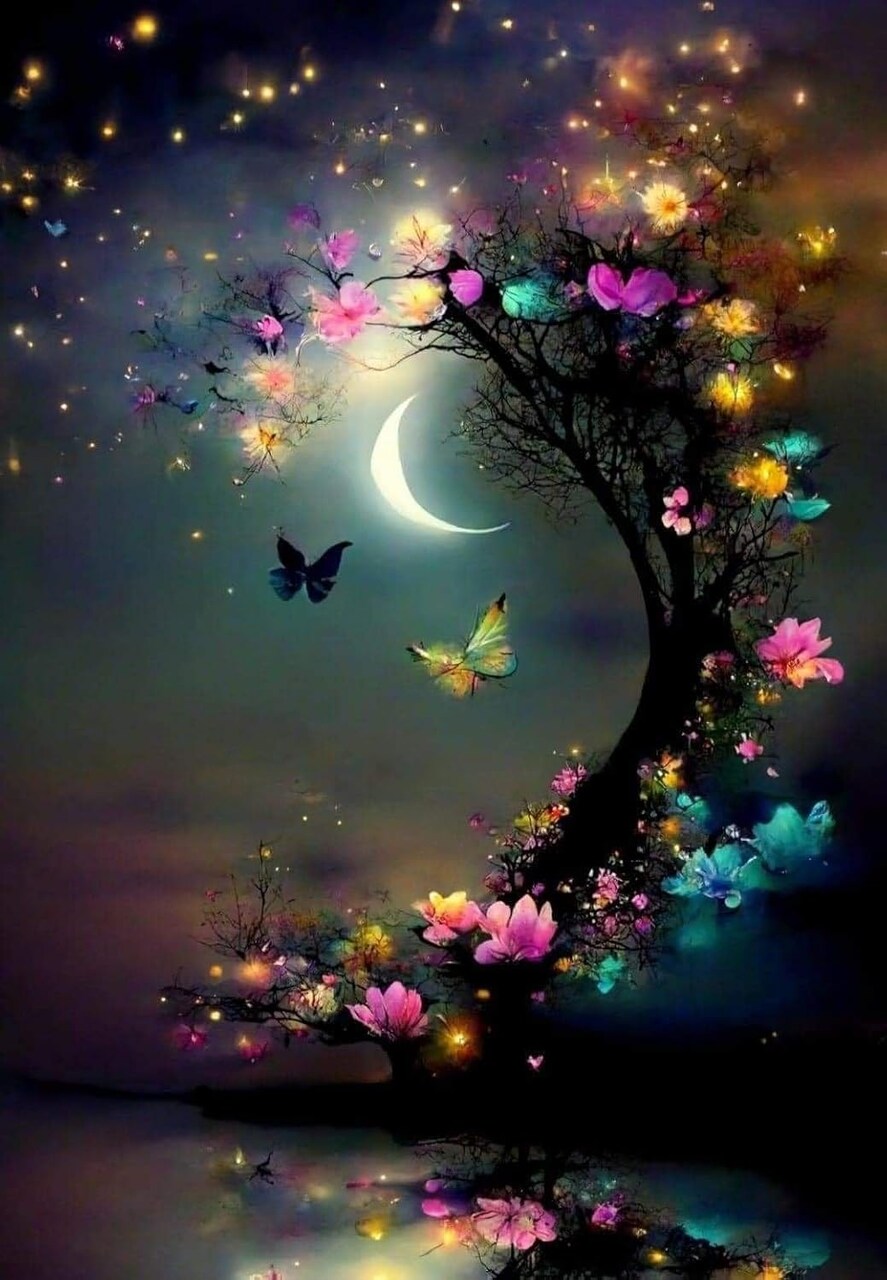 Tree of Life Stamped Cross Stitch Kit – Beginner-Friendly Needlepoint Embroidery with Flowers & Butterflies, 11CT Pre-Printed Fabric